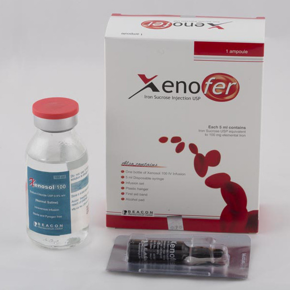 Pack Image: Xenofer 100 mg Injection (5 ml ampoule)