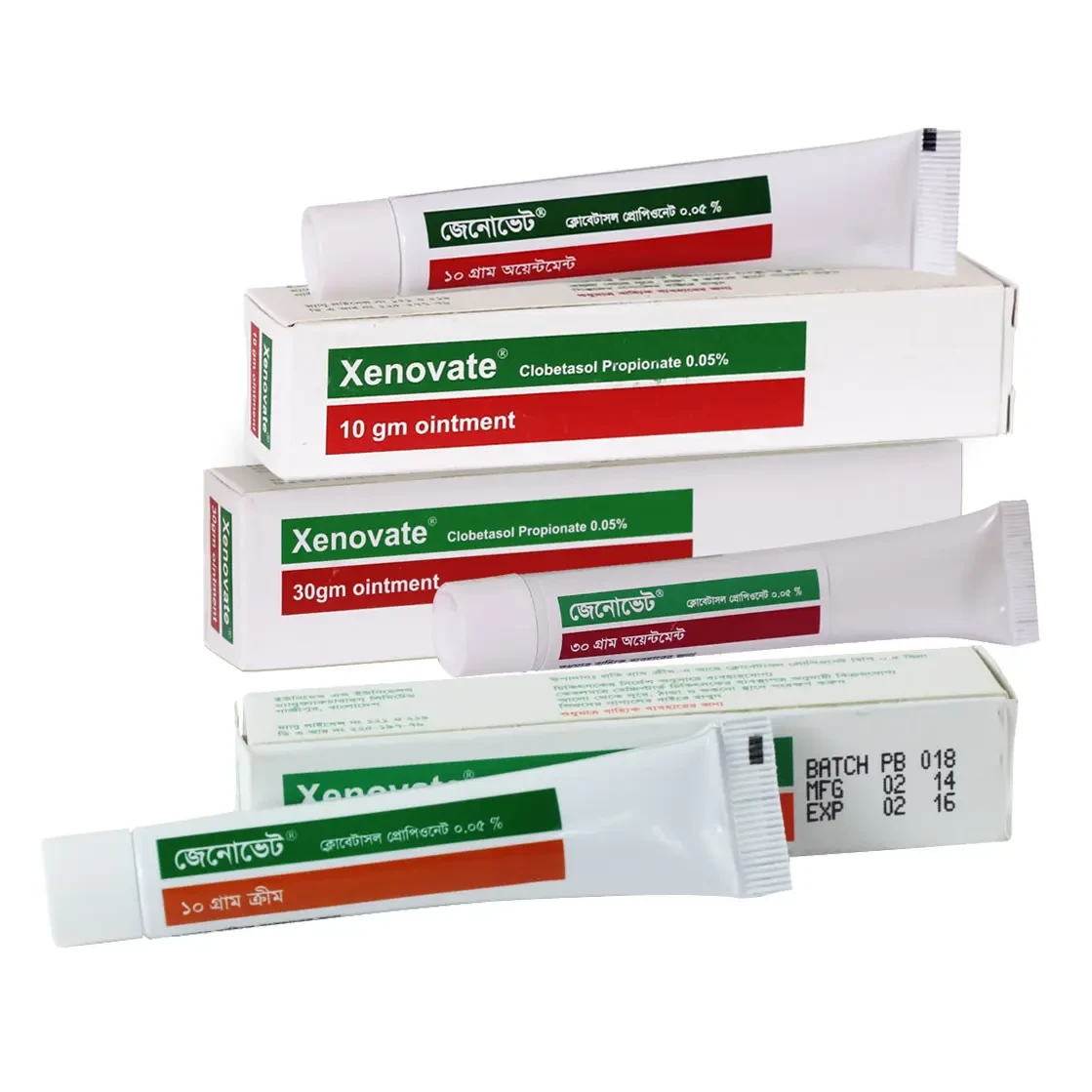 Pack Image: Xenovate 0.05% Ointment (30 gm tube)