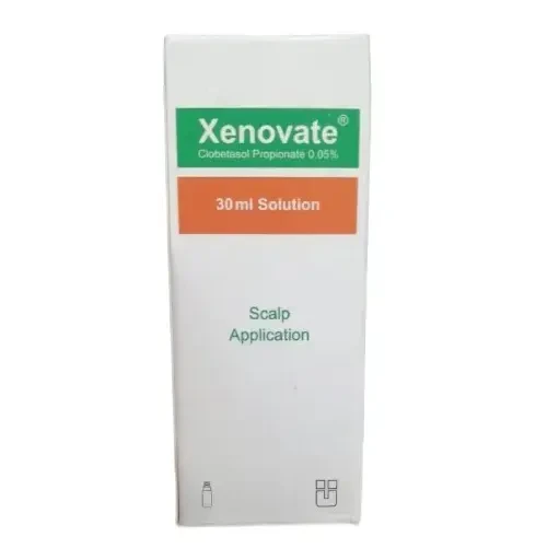 Pack Image: Xenovate 0.05% Scalp Solution (30 ml bottle)
