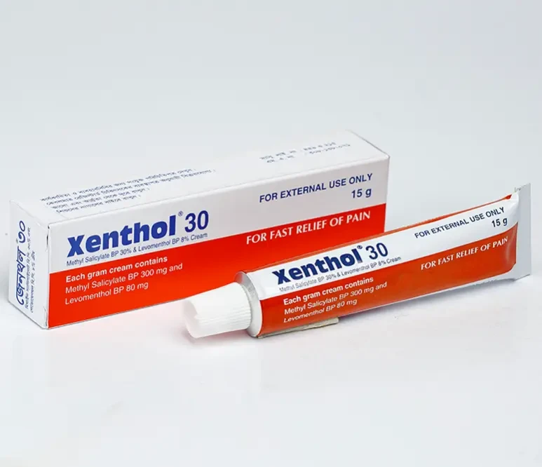 Pack Image: Xenthol 30% 8% Cream (15 gm tube)