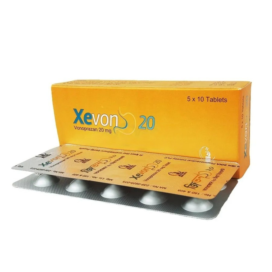 Pack Image: Xevon 20 mg Tablet (5 x 10)