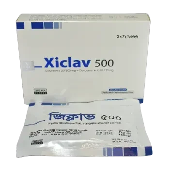 Pack Image: Xiclav 500 mg Tablet (2 x 7)
