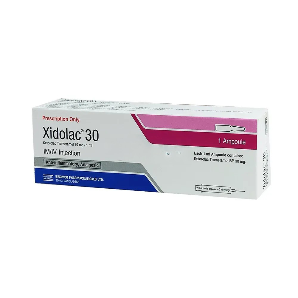 Pack Image: Xidolac 30 mg Injection (1 ml ampoule)
