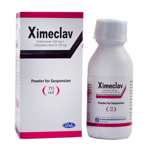 Pack Image: Ximeclav (125 mg Suspension (70 ml bottle)