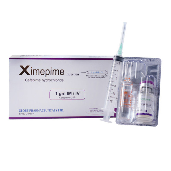 Pack Image: Ximepime 1 gm Injection (1 gm vial)