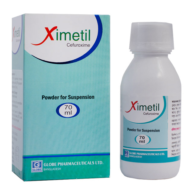 Pack Image: Ximetil 125 mg Suspension (70 ml bottle)