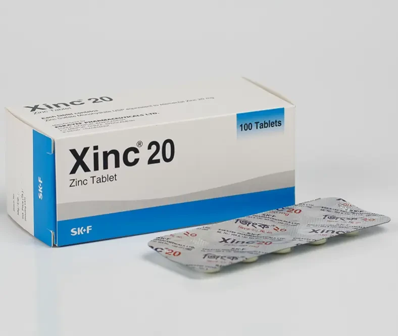 Pack Image: Xinc 20 mg Tablet (10 x 10)