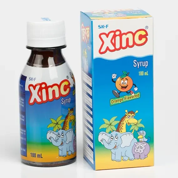 Pack Image: Xinc 10 mg Syrup (100 ml bottle)