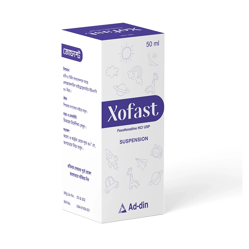 Pack Image: Xofast 30 mg Suspension (50 ml bottle)