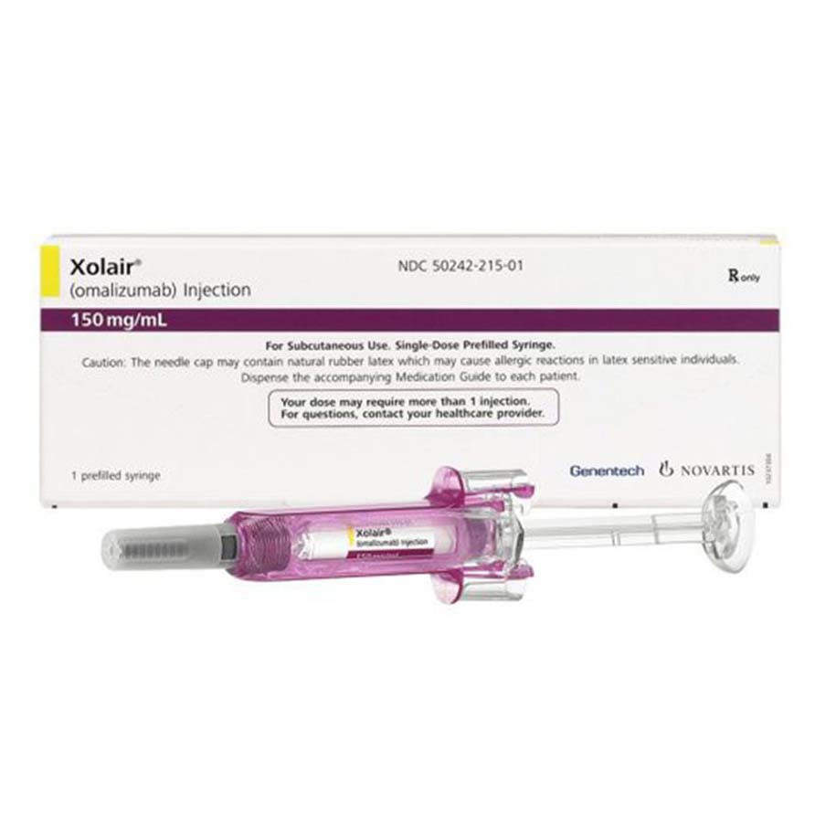 Pack Image: Xolair 150 mg Injection (150 mg vial)