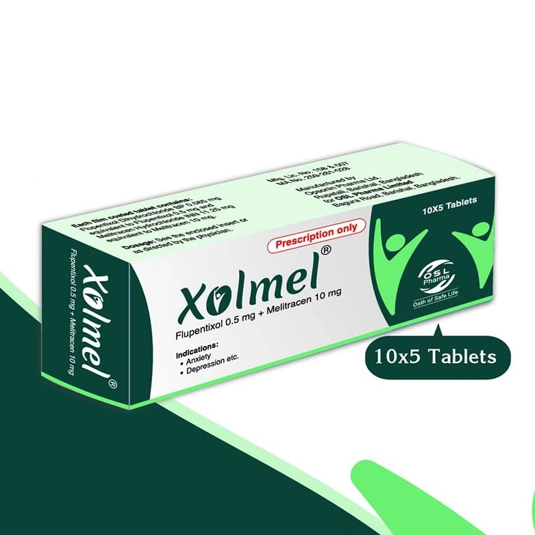Pack Image: Xolmel 0.5 mg Tablet (5 x 10)
