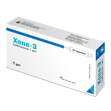 Pack Image: Xone-3 1 gm Injection (1 gm vial)