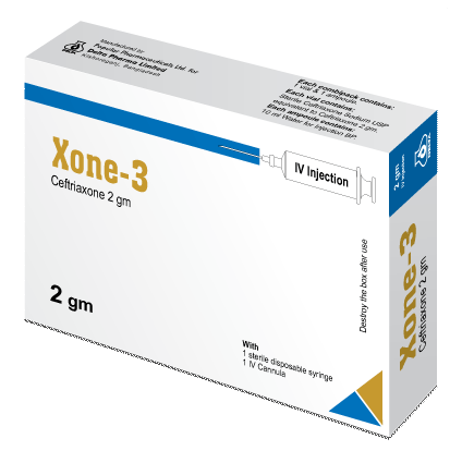Pack Image: Xone-3 2 gm Injection (2 gm vial)