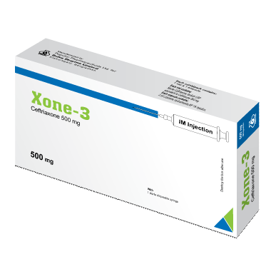 Pack Image: Xone-3 500 mg Injection (500 mg vial)
