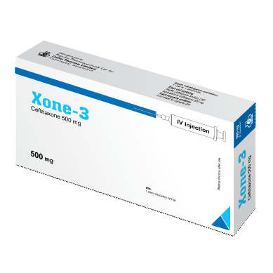 Pack Image: Xone-3 500 mg Injection (500 mg vial)