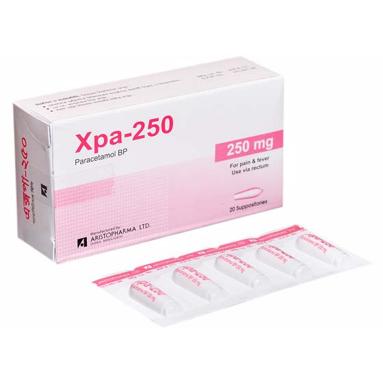 Pack Image: Xpa 250 mg Suppository (4 x 5)
