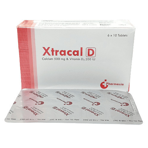 Pack Image: Xtracal-D 500 mg Tablet (6 x 10)