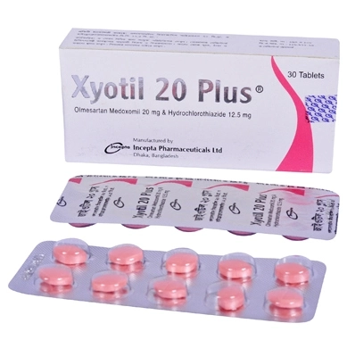 Pack Image: Xyotil Plus 20 mg Tablet (3 x 10)