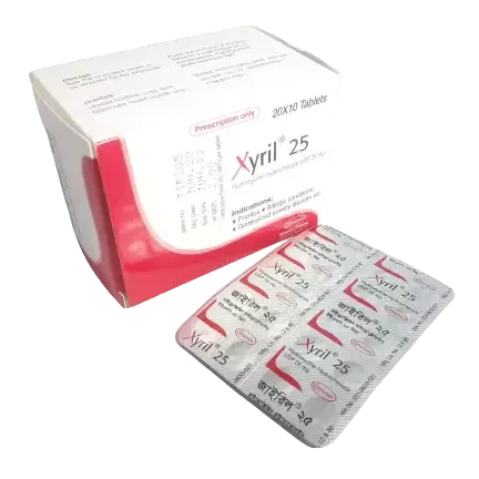 Pack Image: Xyril 25 mg Tablet (10 x 20)