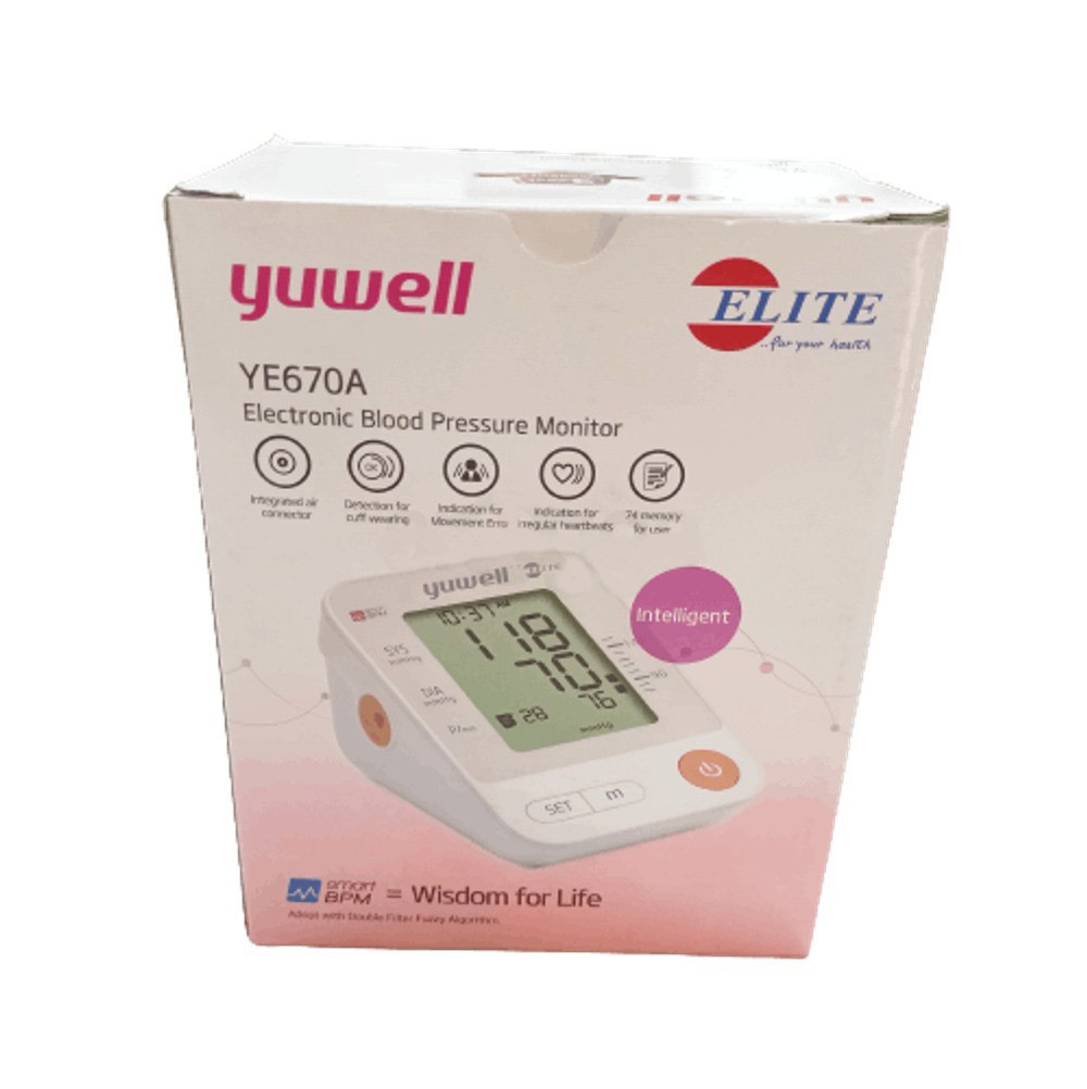 Pack Image: Yuwell (YE670A) Digital blood BP Monitor Device (Each device)