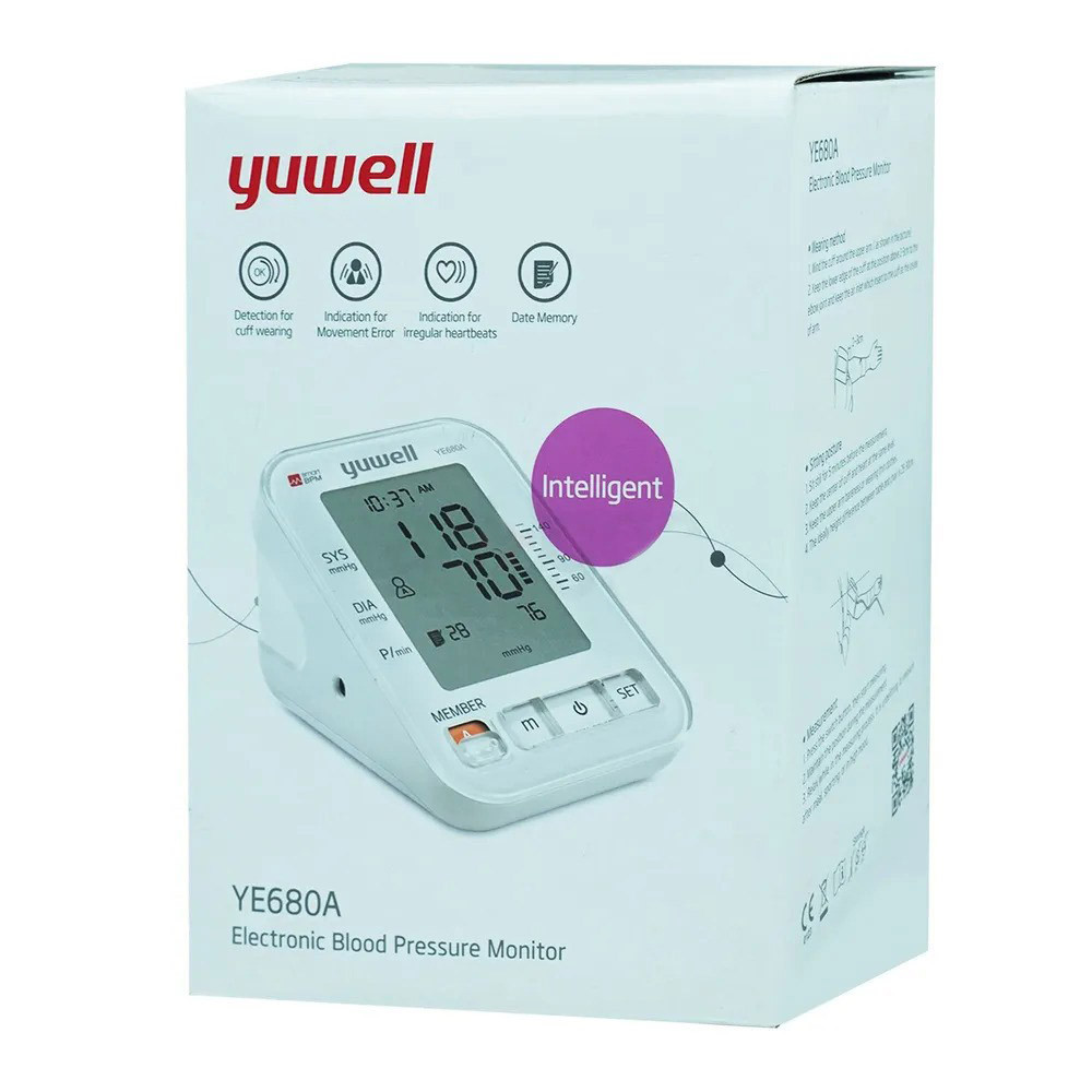 Pack Image: Yuwell (YE680A) Digital blood BP Monitor Device (Each device)