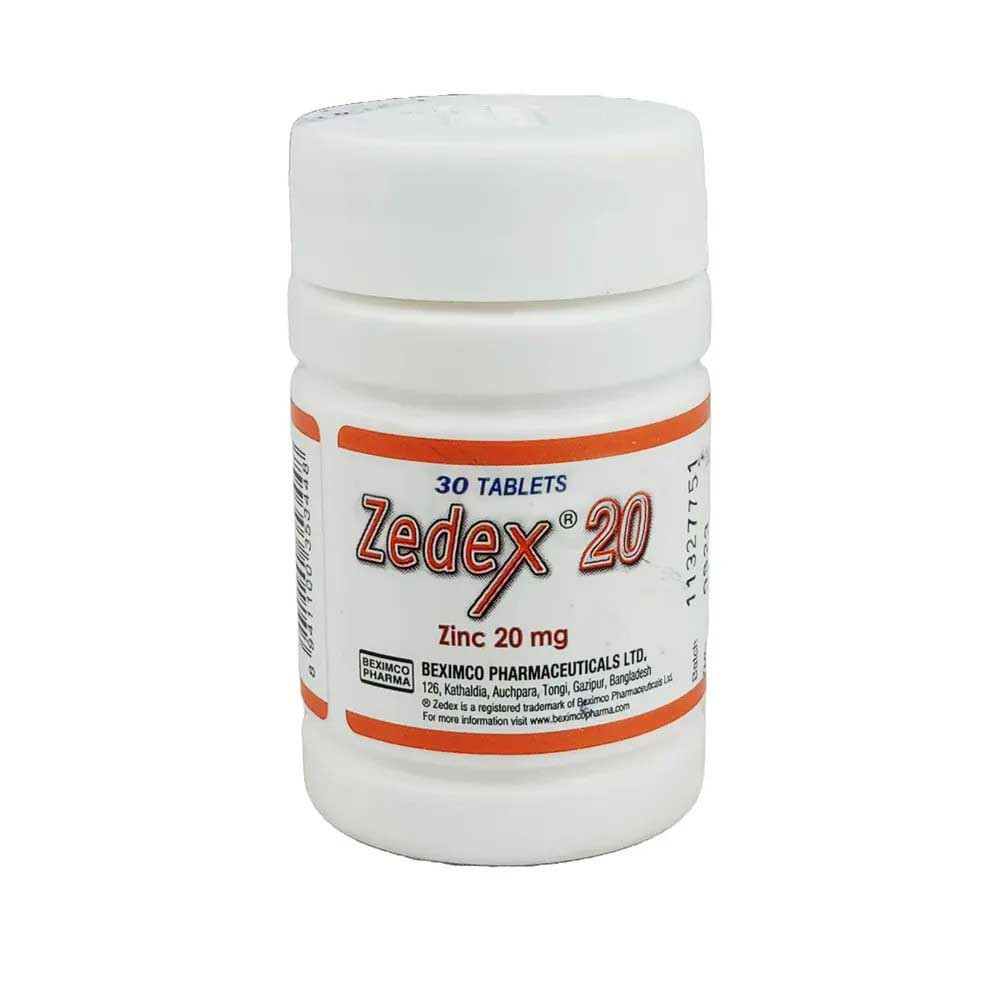 Pack Image: Zedex 20 mg Tablet (1 x 30)