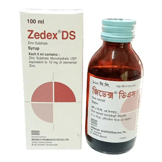 Pack Image: Zedex DS 10 mg Syrup (100 ml bottle)