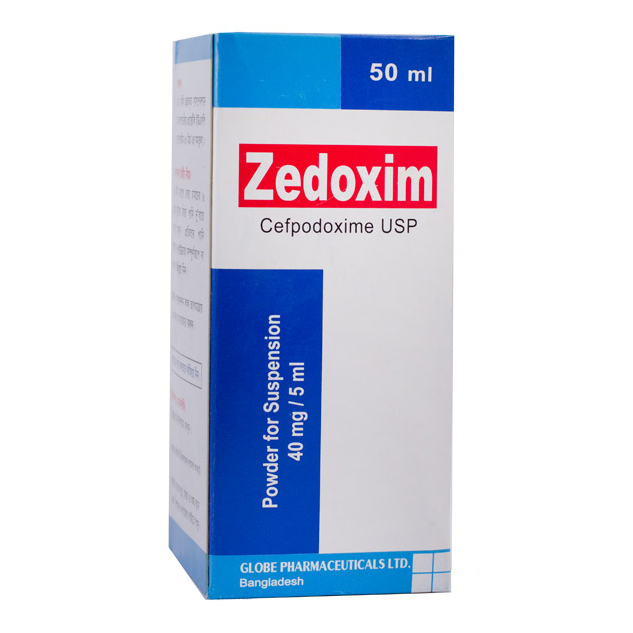 Pack Image: Zedoxim 40 mg Suspension (50 ml bottle)