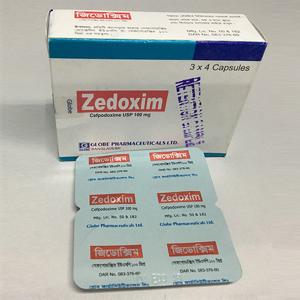 Pack Image: Zedoxim 100 mg Capsule (3 x 4)