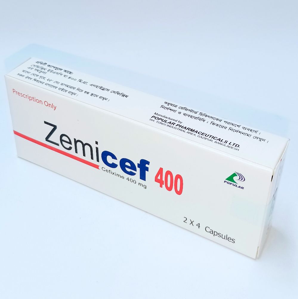 Pack Image: Zemicef 400 mg Capsule (2 x 7)