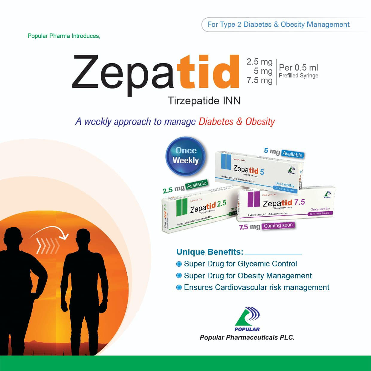 Pack Image: Zepatid 5 mg Injection (5 mg pre-filled syringe)