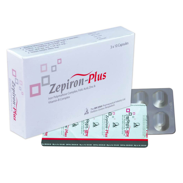 Pack Image: Zepiron-Plus  Capsule (3 x 10)