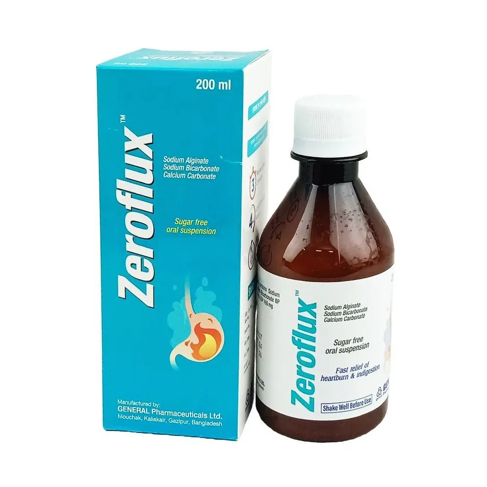 Pack Image: Zeroflux (500 mg Suspension (200 ml bottle)