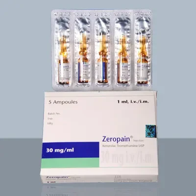 Pack Image: Zeropain 30 mg Injection (1 ml ampoule)
