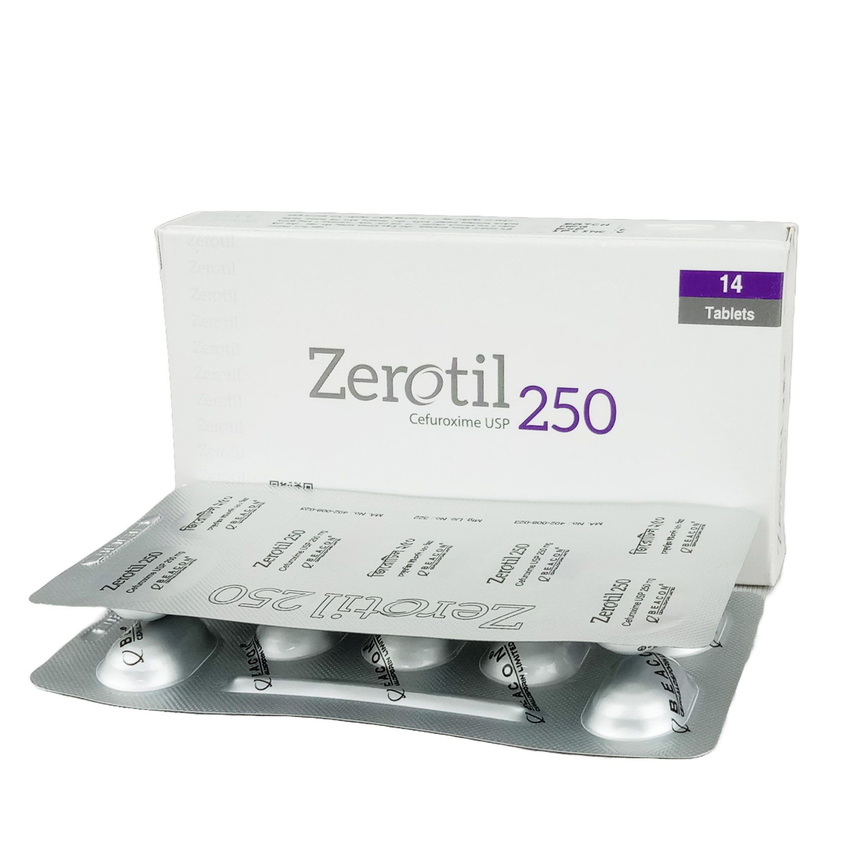 Pack Image: Zerotil 250 mg Tablet (2 x 7)