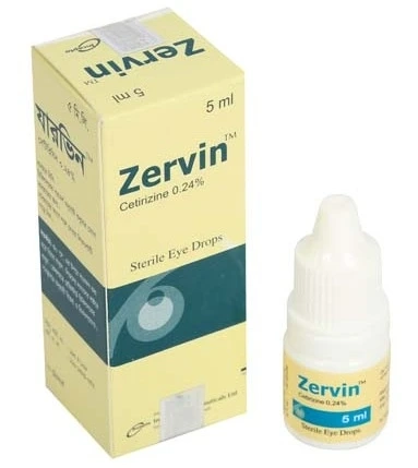 Pack Image: Zervin 0.24% Eye Drop (5 ml drop)