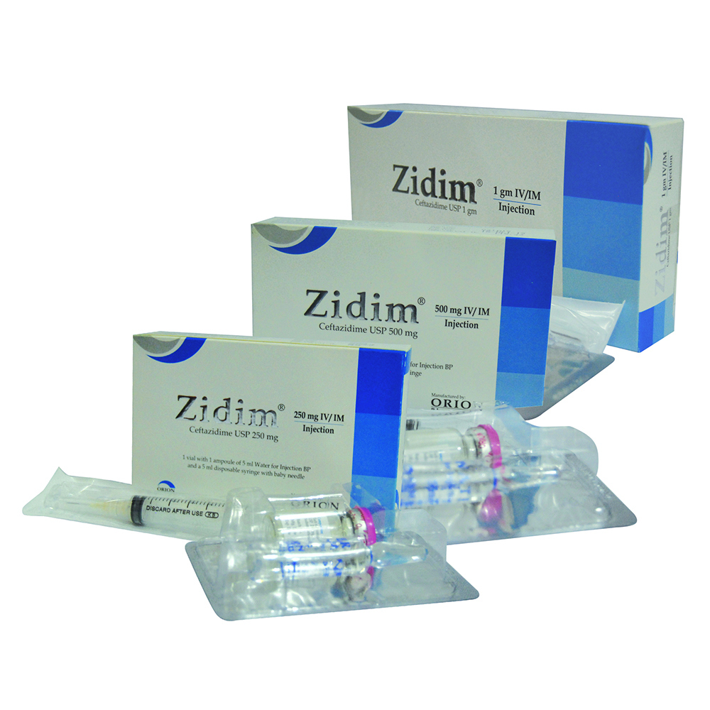 Pack Image: Zidim 1 gm Injection (1 gm vial)