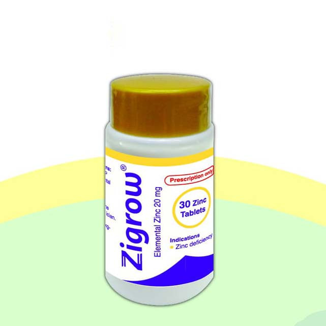 Pack Image: Zigrow 20 mg Tablet (1 x 30)