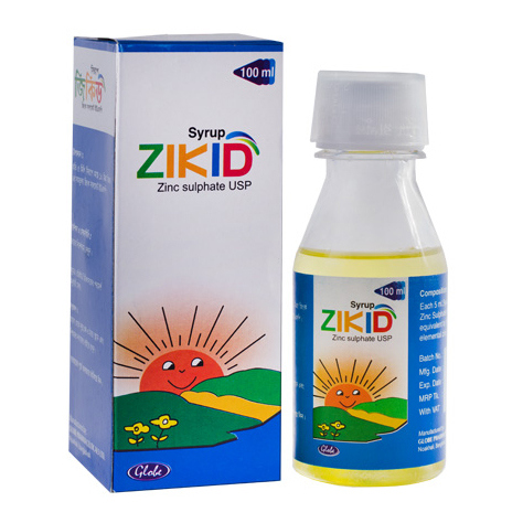 Pack Image: Zikid 10 mg Syrup (100 ml bottle)