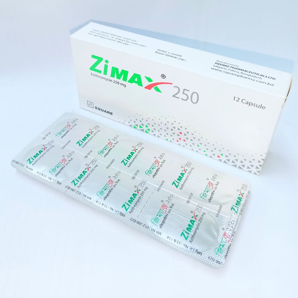 Pack Image: Zimax 250 mg Capsule (2 x 6)
