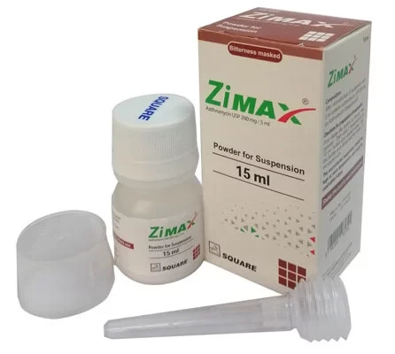 Pack Image: Zimax 200 mg Suspension (15 ml bottle)