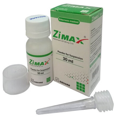 Pack Image: Zimax 200 mg Suspension (30 ml bottle)