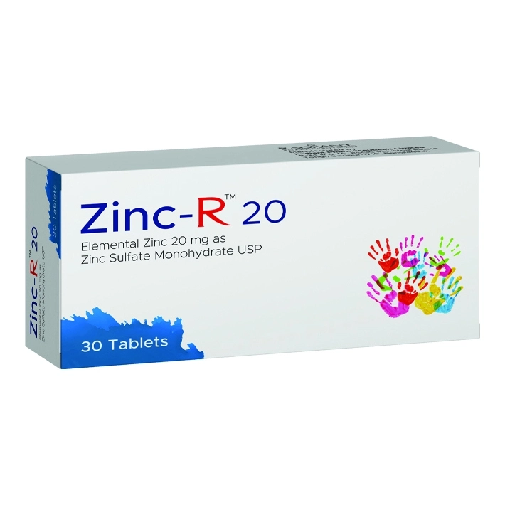 Pack Image: Zinc-R 20 mg Tablet (3 x 10)