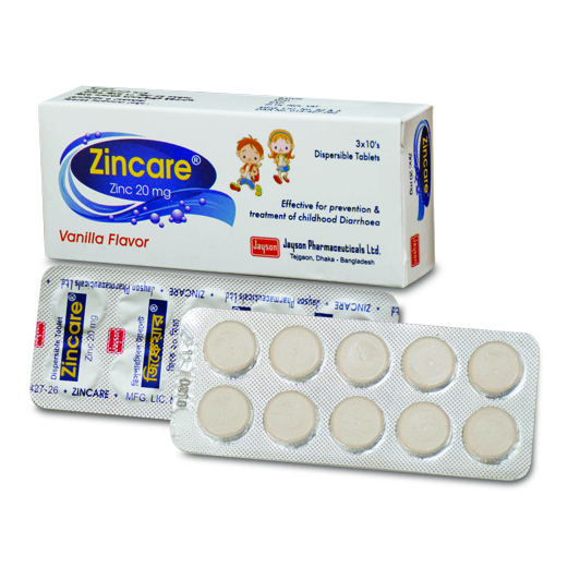 Pack Image: Zincare 20 mg Tablet (3 x 10)