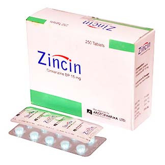 Pack Image: Zincin 15 mg Tablet (25 x 10)