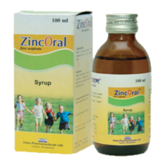 Pack Image: Zincoral 10 mg Syrup (100 ml bottle)