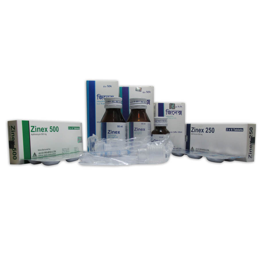 Pack Image: Zinex 200 mg Suspension (50 ml bottle)