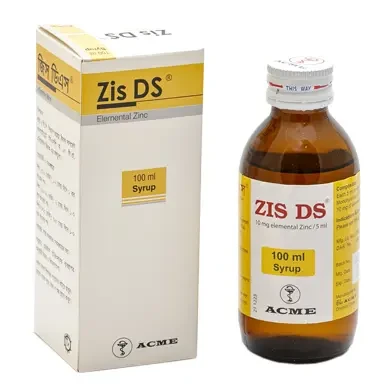 Pack Image: Zis-DS 10 mg Syrup (100 ml bottle)