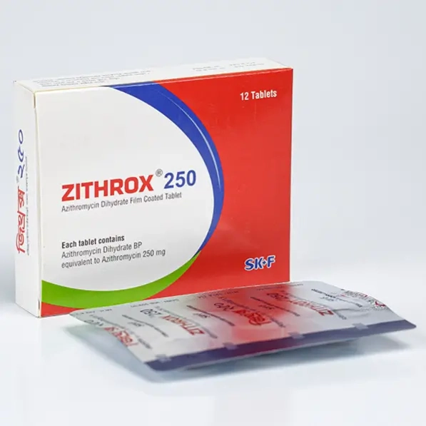 Pack Image: Zithrox 250 mg Tablet (2 x 6)