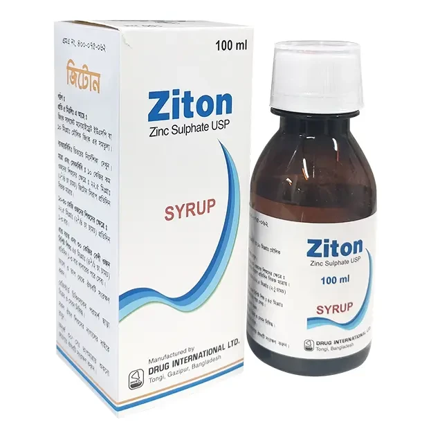Pack Image: Ziton 10 mg Syrup (100 ml bottle)